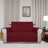 Picture of PureFit Reversible Quilted Sofa Cover, Water Resistant Slipcover Furniture Protector, Washable Couch Cover with Non Slip and Elastic Straps for Kids, Pets (Loveseat, Red/Ivory)