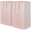 Picture of Lifewit 2 Pack Laundry Hamper Large Collapsible Laundry Baskets, Freestanding Waterproof Clothes Hamper with Easy Carry Handles in Laundry Room Bedroom Bathroom College Dorm for Adults, Pink, 2 x 80L