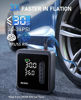 Picture of Tire Inflator Portable Air Compressor, 150PSI Cordless Air Pump for Car Tires, 3X Faster Battery & 12V DC Dual Power Electric Bike Pump with Pressure Gauge, Auto Air Pump for Car Bicycle Ball and More