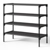 Picture of Kitsure Shoe Rack - Premium Non-Woven Shoe Rack Shelf, Shoe Organizer for Closet, Entryway, Garage & Corridor, Sturdy & Durable Long Stackable Shoe Shelves, X-Large, Black