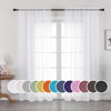 Picture of OWENIE Sheer White Curtains, Sheer Curtains 63 inch Length 2 Panels Set, Rod Pocket Voile Fimly Sheer Drapes for Living Room/Bedroom, 2pcs, Each 42" W x 63" L