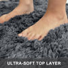 Picture of OLANLY 2x6 Machine Washable Runner Rugs for Hallway, Soft Fluffy Shaggy Bedside Rugs for Bedroom, Living Room, Indoor Floor Carpet for Kids Girls and Boys, Nursery Rooms, Home Decor Aesthetic, Grey