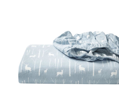 Picture of Eddie Bauer - Full Sheet Set, Warm Breathable Cotton Flannel Bedding with Deep Pockets, Brushed for Extra Softness, Cozy Home Decor, Oeko-Tex Certified (Birch Forest, Full)