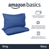 Picture of Amazon Basics 400 Thread Count Cotton Pillow Cases, King, 40" L x 20" W, Navy - Set of 2, Pillows Not Included