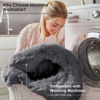 Picture of OLANLY Grey Round Rugs for Bedroom - Machine Washable, 2x2 Feet Circle Area Rugs for Living Room, Soft and Fluffy Shaggy Carpet for Teen Girls and Boys, Nursery Rooms, Dorms, Home Decor Aesthetic
