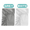 Picture of GUNTAIL 2 Pack Silk Crib Sheets for Baby with Sensitive Hair Satin Baby Mattress Sheet Boys and Girls Unisex 52’’x28’’x8’’ Fitted Sheets