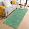 Picture of OLANLY 2x6 Machine Washable Runner Rugs for Hallway, Soft Fluffy Shaggy Bedside Rugs for Bedroom, Living Room, Indoor Floor Carpet for Kids Girls Boys, Nursery Rooms, Home Decor Aesthetic, Mint Green