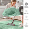 Picture of OLANLY 2x6 Machine Washable Runner Rugs for Hallway, Soft Fluffy Shaggy Bedside Rugs for Bedroom, Living Room, Indoor Floor Carpet for Kids Girls Boys, Nursery Rooms, Home Decor Aesthetic, Mint Green
