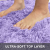 Picture of OLANLY 2x5 Machine Washable Runner Rugs for Hallway, Soft Fluffy Shaggy Bedside Rugs for Bedroom, Living Room, Indoor Floor Carpet for Kids Girl Boy, Nursery Rooms, Home Decor Aesthetic, Light Purple