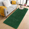 Picture of OLANLY 2x6 Machine Washable Runner Rugs for Hallway, Soft Fluffy Shaggy Bedside Rugs for Bedroom, Living Room, Indoor Floor Carpet for Kids Girls Boys, Nursery Rooms, Home Decor Aesthetic, Dark Green