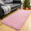 Picture of OLANLY 2x8 Machine Washable Runner Rugs for Hallway, Soft Fluffy Shaggy Bedside Rugs for Bedroom, Living Room, Indoor Floor Carpet for Kids Girls and Boys, Nursery Rooms, Home Decor Aesthetic, Pink