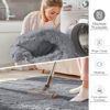 Picture of OLANLY 2x8 Machine Washable Runner Rugs for Hallway, Soft Fluffy Shaggy Bedside Rugs for Bedroom, Living Room, Indoor Floor Carpet for Kids Girls Boys, Nursery Rooms, Home Decor Aesthetic, Light Grey