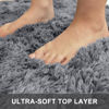 Picture of OLANLY 2x8 Machine Washable Runner Rugs for Hallway, Soft Fluffy Shaggy Bedside Rugs for Bedroom, Living Room, Indoor Floor Carpet for Kids Girls Boys, Nursery Rooms, Home Decor Aesthetic, Light Grey