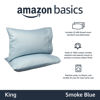 Picture of Amazon Basics 400 Thread Count Cotton Pillow Case, King, Smoke Blue - Set of 2, 40"L x 20"W