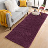 Picture of OLANLY 2x5 Machine Washable Runner Rugs for Hallway, Soft Fluffy Shaggy Bedside Rugs for Bedroom, Living Room, Indoor Floor Carpet for Kids Girls Boys, Nursery Rooms, Home Decor Aesthetic, Burgundy