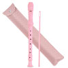 Picture of Jasenna Recorder Instrument for Beginner Kids Adults,8-Hole Soprano Descant Recorder Music Flute with with Cleaning Rod & Leather Case For School Student Home Entertainment(2-Woven Pink)