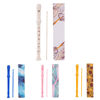 Picture of Jasenna Recorder Instrument for Beginner Kids Adults,8-Hole Soprano Descant Recorder Music Flute with with Cleaning Rod & Leather Case For School Student Home Entertainment(2-White Gold Splash-ink)