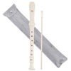 Picture of Jasenna Recorder Instrument for Beginner Kids Adults,8-Hole Soprano Descant Recorder Music Flute with with Cleaning Rod & Leather Case For School Student Home Entertainment(2-Wood Light Grey)