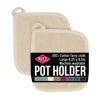 Picture of Ritz Terry Potholder & Hot Pad: Unparalleled Heat Resistant, Durable 100% Cotton - Ergonomically Designed for Optimal Grip - Easy-Care Machine Washable, Perfect for Your Kitchen - Latte, 2-Pk