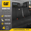 Picture of Cat® Flexfit™ Seat Cover for Cars Trucks SUV, Zipper Split Rear Bench Protector with Durable Canvas Material, Interior Cover in Black