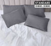Picture of Utopia Bedding Standard Pillow Cases - Pack of 4 - Envelope Closure - Soft Brushed Microfiber Fabric - Shrinkage and Fade Resistant Pillow Covers Standard Size 20 X 26 Inches (Standard, Grey)
