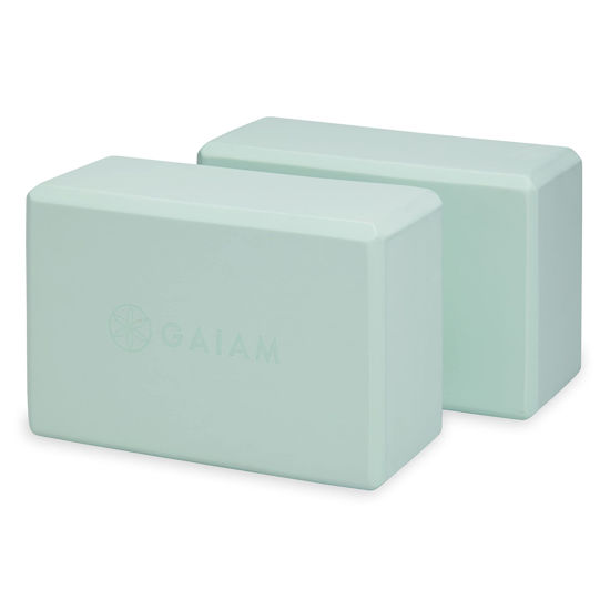Picture of Gaiam Yoga Block - Supportive Latex-Free Eva Foam - Soft Non-Slip Surface with Beveled Edges for Yoga, Pilates, Meditation - Yoga Accessories for Stability, Balance, Deepen Stretches