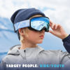Picture of findway Kids Ski Goggles, Kids Snow Snowboard Goggles for Boys Girls Youth OTG