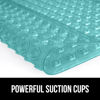 Picture of Gorilla Grip Patented Bath Tub Shower Mat, 35x16 Washable Bathtub Floor Mats, Suction Cups and Drain Holes to Keep Tubs Clean, Turquoise
