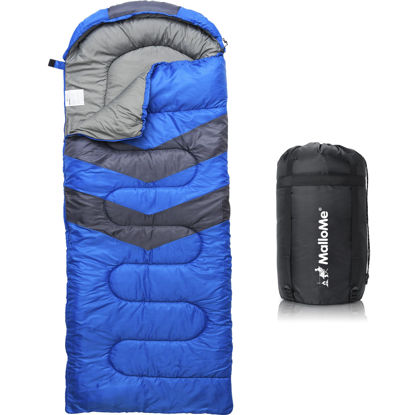 Picture of MalloMe Sleeping Bags for Adults Cold Weather & Warm - Backpacking Camping Sleeping Bag for Kids 10-12, Girls, Boys - Lightweight Compact Camping Essentials Gear Accessories Hiking Sleep Must Haves