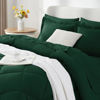 Picture of CozyLux Queen Comforter Set with Sheets 7 Pieces Bed in a Bag Emerald Green All Season Bedding Sets with Comforter, Pillow Shams, Flat Sheet, Fitted Sheet and Pillowcases