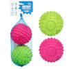 Picture of Best Pet Supplies Squeaky Rubber Spiky Ball Dog Toy Durable Non-Toxic Perfect for Aggressive Chewers Spiked for Dental Health Interactive Dog Toy - Pack of 2 - Fuchsia, Green (L:3.5")