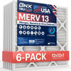 Picture of BNX TruFilter 12x12x1 Air Filter MERV 13 (6-Pack) - MADE IN USA - Electrostatic Pleated Air Conditioner HVAC AC Furnace Filters for Allergies, Pollen, Mold, Bacteria, Smoke, Allergen, MPR 1900 FPR 10