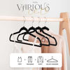 Picture of HOUSE DAY Premium Velvet Hangers, Non-Slip Thin Flocked Felt Hangers, Sturdy Clothes Hangers Heavy Duty Coat Hangers & Suit Hangers, Durable Suit Hangers for Closet Space Saving (40 Pack, Black)