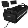 Picture of Homeve Trunk Organizer for Car, Collapsible Storage Box, Car Storage Organizer, 6 Compartment, Multi Pockets, Non Slip Strips, 2 Adjustable Securing Straps, Black