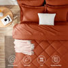 Picture of CozyLux King Comforter Set with Sheets 7 Pieces Bed in a Bag Burnt Orange All Season Bedding Sets with Comforter, Pillow Shams, Flat Sheet, Fitted Sheet and Pillowcases