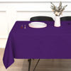 Picture of sancua Rectangle Tablecloth - 70 x 70 Inch - Stain and Wrinkle Resistant Washable Polyester Table Cloth, Decorative Fabric Table Cover for Dining Table, Buffet Parties and Camping, Purple