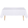 Picture of sancua Rectangle Tablecloth - 70 x 108 Inch - Stain and Wrinkle Resistant Washable Polyester Table Cloth, Decorative Fabric Table Cover for Dining Table, Buffet Parties and Camping, White