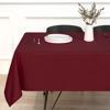 Picture of sancua Rectangle Tablecloth - 60 x 102 Inch - Stain and Wrinkle Resistant Washable Polyester Table Cloth, Decorative Fabric Table Cover for Dining Table, Buffet Parties and Camping, Burgundy