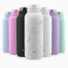 Picture of Ello Cooper 40oz Stainless Steel Water Bottle with Straw and Carry Handle, Double Walled and Vacuum Insulated Metal, Leak Proof Locking Lid with Soft Silicone Spout, Reusable, BPA Free, White Marble