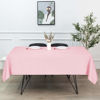 Picture of sancua Rectangle Tablecloth - 54 x 120 Inch - Stain and Wrinkle Resistant Washable Polyester Table Cloth, Decorative Fabric Table Cover for Dining Table, Buffet Parties and Camping, Pink