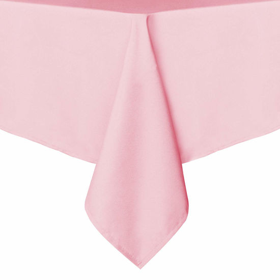 Picture of sancua Rectangle Tablecloth - 90 x 132 Inch - Stain and Wrinkle Resistant Washable Polyester Table Cloth, Decorative Fabric Table Cover for Dining Table, Buffet Parties and Camping, Pink