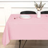 Picture of sancua Rectangle Tablecloth - 90 x 132 Inch - Stain and Wrinkle Resistant Washable Polyester Table Cloth, Decorative Fabric Table Cover for Dining Table, Buffet Parties and Camping, Pink