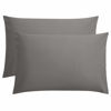 Picture of FLXXIE 2 Pack Microfiber Queen Pillow Cases, 1800 Super Soft Pillowcases with Envelope Closure, Wrinkle, Fade and Stain Resistant Pillow Covers, 20x30, Dark Grey