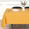Picture of sancua Rectangle Tablecloth - 70 x 120 Inch - Stain and Wrinkle Resistant Washable Polyester Table Cloth, Decorative Fabric Table Cover for Dining Table, Buffet Parties and Camping, Gold
