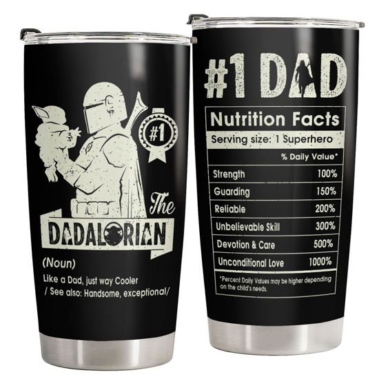 Picture of 34HD Father Day Dad Gifts from Daughter Son Wife, Funny Gifts for New Dad Bonus Dad Stepdad Papa Father in Law Husband, Dad Tumbler 20 Oz, Drinking Cup for Dad
