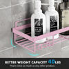 Picture of Moforoco Shower Caddy Shelf Organizer Rack, Self Adhesive Black Bathroom Shelves Basket, Home Farmhouse Wall Inside Organization and Storage Decor Rv Accessories, First Camper Apartment Essentials