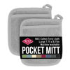 Picture of Ritz Terry Pocket Mitt & Hot Pad: Unparalleled Heat Resistant, Durable 100% Cotton - Ergonomically Designed for Optimal Grip - Easy-Care Machine Washable, Perfect for Your Kitchen - Titanium, 2-Pk