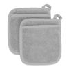 Picture of Ritz Terry Pocket Mitt & Hot Pad: Unparalleled Heat Resistant, Durable 100% Cotton - Ergonomically Designed for Optimal Grip - Easy-Care Machine Washable, Perfect for Your Kitchen - Titanium, 2-Pk