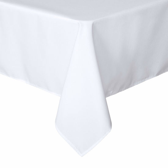 Picture of sancua Rectangle Tablecloth - 90 x 156 Inch - Water Resistant Spill Proof Washable Polyester Table Cloth, Decorative Fabric Table Cover for Dining Table, Buffet Parties and Camping, White
