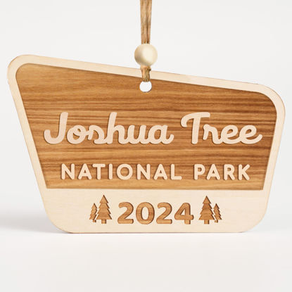 Picture of Wood National Park Ornaments, Park Ornament, USA National Park Gifts for Travelers, Christmas National Parks Decor for Christmas Tree, 2024 Keepsake, Gifts for Hiking Lovers (Joshua Tree)